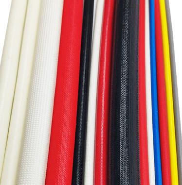 China 200c Silicone Fiberglass Sleeve 4kv , Fireproof Silicone Coated Fiberglass Tubing for sale