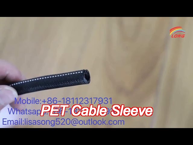 25X32M Pet Cable Sleeve , 100M Expandable Braided Pet Black Cable Sleeve