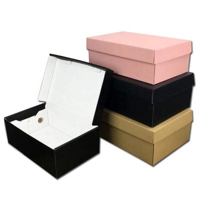 China Wholesale recyclable shoe boxes with custom logo with mini MOQ for sale