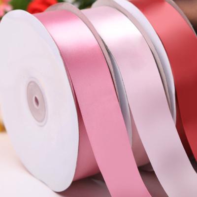 China Cheapest custom custom printed plain face wholesale brand logo satin ribbon for hair bows for sale