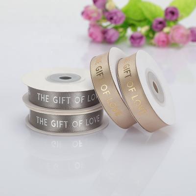 China Hot Stamping Recyled Stain Hot Sale DIY Gift Wrapping Ribbon Factory Direct Sales for sale