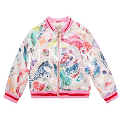 China M.N.S.X baby breathable custom softshell jacket fashionable animal printing autumn jacket kids girl coats kids softshell jacket for sale