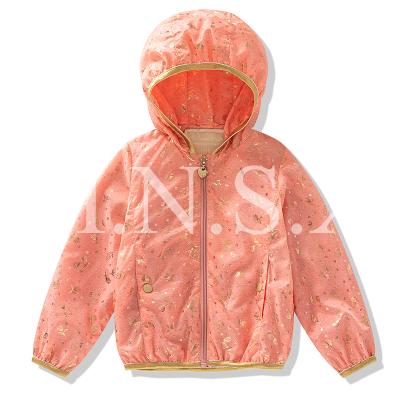 China Custom Sunny Baby Kid Child Clothing Anti-wrinkle Outwear Hooded Boy Floral Anorak Spring Section Kids Jacket for sale