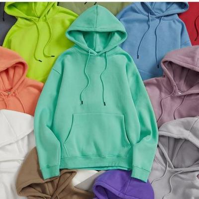 China Custom oversized men's hoodies anti-pilling fleece 330g solid color China manufacture pullover sweatshirt heavy fleece premium hoody for sale