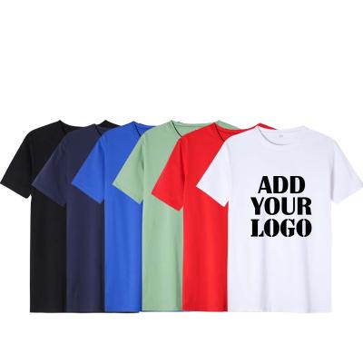 China anti-wrinkle oem 100% premium cotton t-shirt custom made high quality custom add your logo printing mens t-shirt for sale