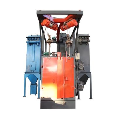 China Factory Rubber Belt Single Hanger Steel Shot Blasting and Cold Peening Machine for sale