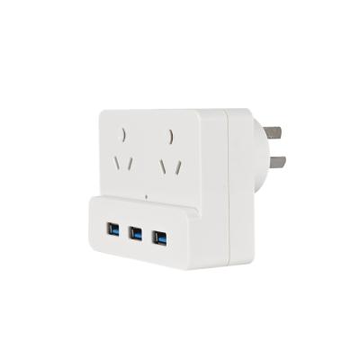 Κίνα Residential / General Purpose SAA AU Plug 2 Way Outlet USB Charger Adapter With Surge Protection προς πώληση