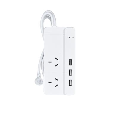 중국 Residential / General Purpose SAA AUS 2 Way Sockets Extend Pad 2.4a 3.4a Usb Charger Power Strip 판매용