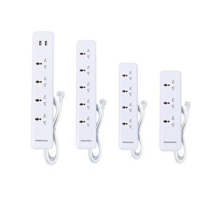 China YINCHENG Universal Multi Power Socket Residential/General Purpose Extension UK/US/EU 3 Standard 4 5 Outlet Sockets & 2 USB 2.4A 3.4A Port Charger for sale