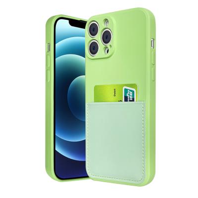 China New Shockproof Top Style Phone Case Silicon Phone Case Smart Card Holder For Iphone 11 12 13 Mini Pro for sale