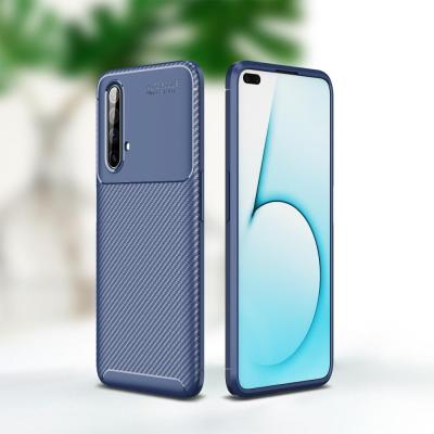 China Simple For OPPO Realme X50 5G Silicone TPU Bumper Cases Cover Carbon Fiber Rugged for sale