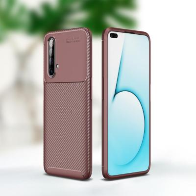 China Simple TPU Carbon Silicone Case For Oppo Realme X50 Back Cover Slim Fit for sale