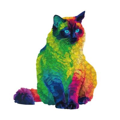 China Rainbow Cat Discomforts Cat Alien Unisex Wooden Puzzle for Adults Perfect Birthday Gift for sale