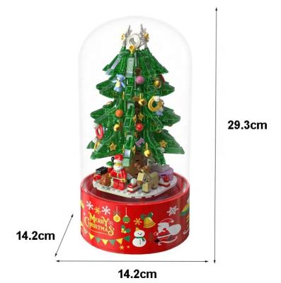 China Decoración de árboles de Navidad Bloques de construcción de modelos juguetes de plástico ABS máquina de boxeo de música Set de regalos navideños en venta