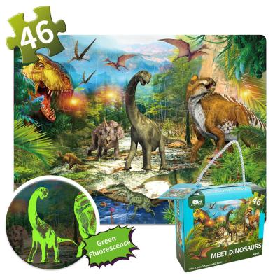 Cina Unisex Altri giocattoli didattici Dinosauro Pavimento notturno Puzzle per l'apprendimento prescolare in vendita