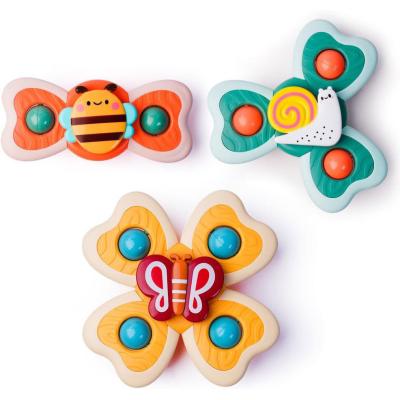 China 8 to 13 Years Age Range Baby Bath Toys Pressure Relief Function Suction Cup Spinner for sale