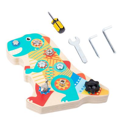 China Kids Learning Fun Montessori Early Education Wooden Nut Disassembly and Assembly Tool for sale