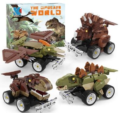 Cina Prodotti creativi per giocattoli di dinosauro DIY Educativo Rc Auto Bambini Blocchi Giocattoli Edilizia in vendita