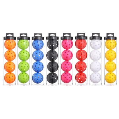 China 40 Holes 74mm Tpe Elastic Pickleballs Bouncing Ball Function for Ourdoor Sport Toys for sale