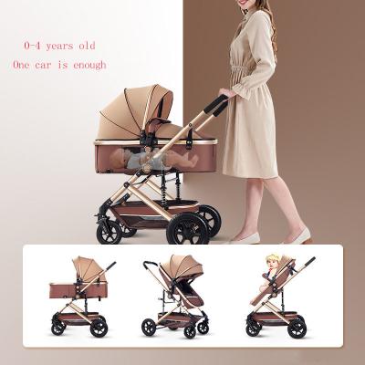 China Carruaje plegable para bebés con empuje a mano/piés, ligero y reclinable para todas las estaciones en venta