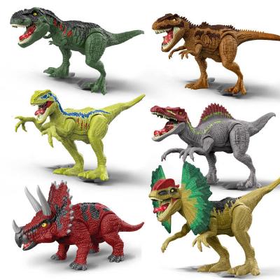 China Simulatie Dinosaurus speelgoed Druk geluid en licht effecten PVC materiaal Unisex ontwerp Te koop