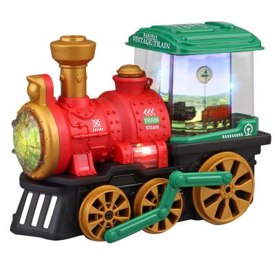 China Items Electric Universal Retro Train Colorful Music Light Spray Steam Train for Unisex for sale