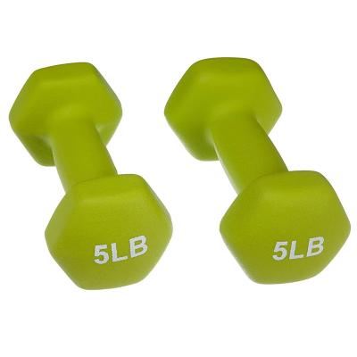 China Neoprene Dumbbell Hex Dumbbells Weigh Weightlifting Set Colorful Custom Gym Neoprene Dumbbell Set for sale