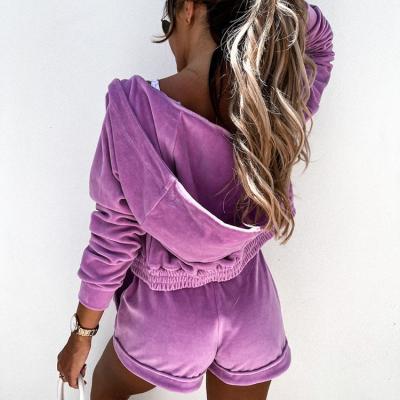 China 2022 Summer Viable Casual Hoodie Fashion Sports Two-Piece Suit For Female for sale