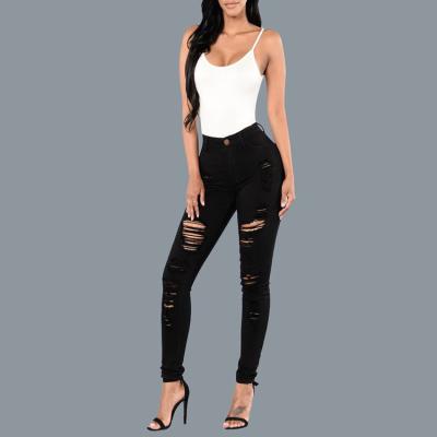 China Viable wholesales fashion ripped women jeans pencil pants women plus size pants for sale