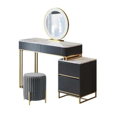 China Vanity Table Luxury Makeup Light Glass Beauty White Led Modern Furniture for sale