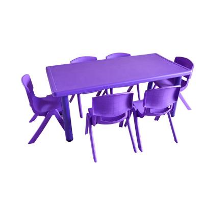 China Modern Colorful Kindergarten Supplies Plastic Children Labor Home Study Table Chair Kids Furniture Set for sale