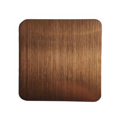 China Netting Brushed Hairline Bronze Decoration And Decoration Sheet / Plate For Elevator for sale