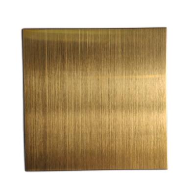 China Decoration And Netting Brushed Hairline Gold Decoration Leaf / Plate For Elevator for sale