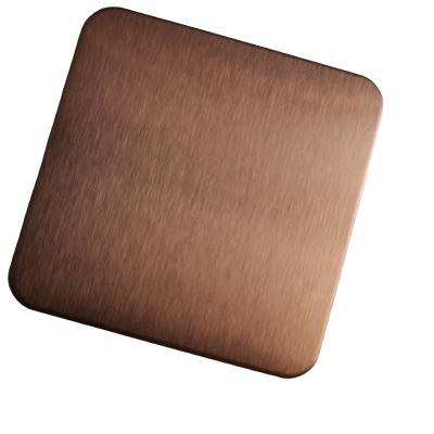 China Decoration and high quality manufacture pvd color bronze/brush NO.4 stainless steel copper sheet for wall door or elevator decoration for sale