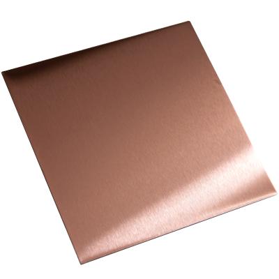 China 304 Quality Assurance Copper NO.4 Color Stainless Steel Decoration And Sheet For Elevator And External Decoration for sale