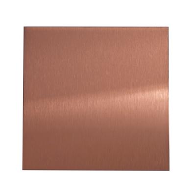 China Decoration and Manufacture SUS 304 Titanium Rose-gold Coated Brushed Stainless Steel NO.4 Sheets Decorative Wall Covering Sheets for sale