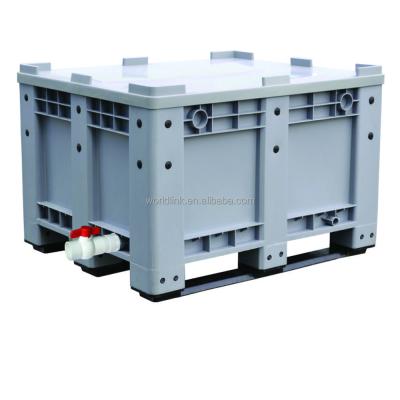 China Industry Transportation Recyclable HDPE Enclosed Plastic Pallet Crate for sale