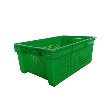 China Sustainable Stackable And Stackable Plastic Mesh Container For Fruits And Vegetables for sale