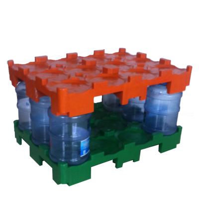 China 12 Single Faced Plastic Water Bottle 250kgs Bottle Storage Pallet for sale