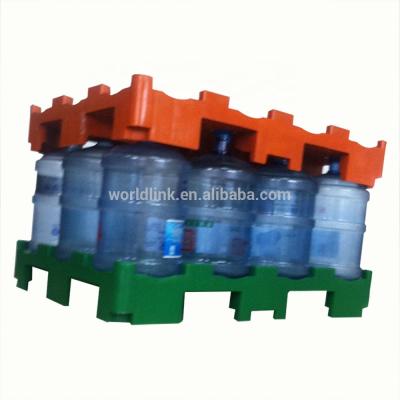 China OEM New Design Single Sided Stackable Plastic Pallet For 12 Water Bucket for sale