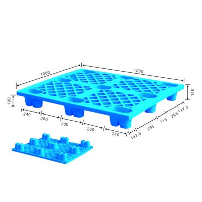 China Single Faced Reinforced 9 Feet Strong HDPE Plastic Pallet for sale