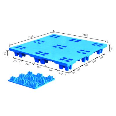China Single Faced Euro Deck Europe Plastic Packing Pallet With Foot for sale