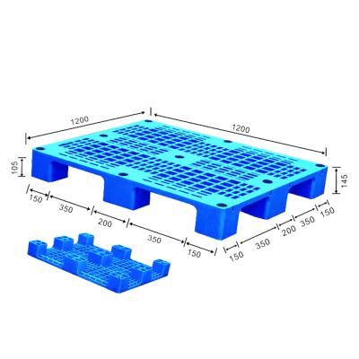 China Single Faced Nine Feet HDPE Plastic Euro Pallet for sale