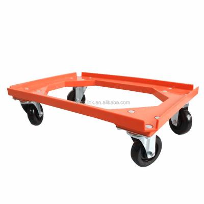 China Easy Carry 4 Wheels Rolling Strong Plastic Floor Plaftom Trolley for sale