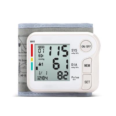 China Automatic Wrist Cuff Machine Metal Boiling Point Digital Blood Pressure Monitor with Pulse Rate and Irregular Heartbeat for sale