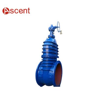 China BS5163 A/B DI Ductile Iron Stem NRS Seat Falnge Water Clear Or Water Medium Non-Rising Metallic Gate Valve With Gearbox for sale