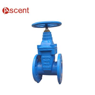 China DIN3352-F4 F5 DI Ductile Iron Stem NRS Seat Falnge Water Clear Or Medium Non-Rising Metal Gate Valve for sale