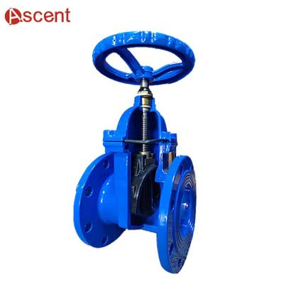 China CLEAR WATER OR NON-RISING WATER LIKE BACK RESILIENT NRS SEAT DI DUCTILE IRON DIN3352-F4 F5 DN80-DN1200 WHEEL WHEEL FLANGE GATE VALVE for sale