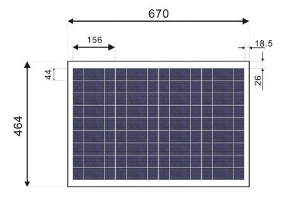 中国 白いフレーム12Vの太陽電池パネル3.2mm高い伝達緩和されたガラスの前部ガラス 販売のため