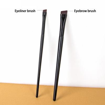 China Wholesale Single Blade Fashion Makeup Eyeliner and Eyebrow Brush Flat Eyebrow Brush Fine Flat Brush Custom Logo for sale